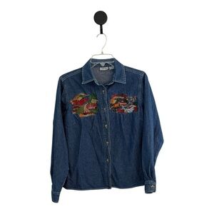 Cabin Creek Denim Fall/Harvey Long Sleeve Size Petite Medium